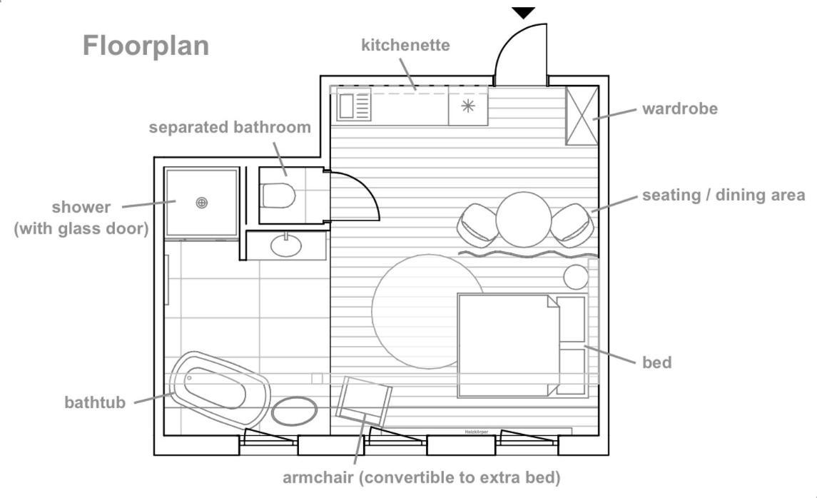 Zentrale 1-Zimmer-Ferienwohnung Mit Digitalem Check In Hof  Exterior foto